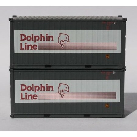 Jacksonville Terminal 205435 20 ft. N Scale Dolphin Standard Height Container, 2PK JTC205435